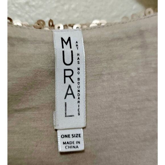 Mural NWT Gold Bling Sequence Cropped Jacket. Onesize. FLAW!! Party. Drag queen. - Picture 10 of 14